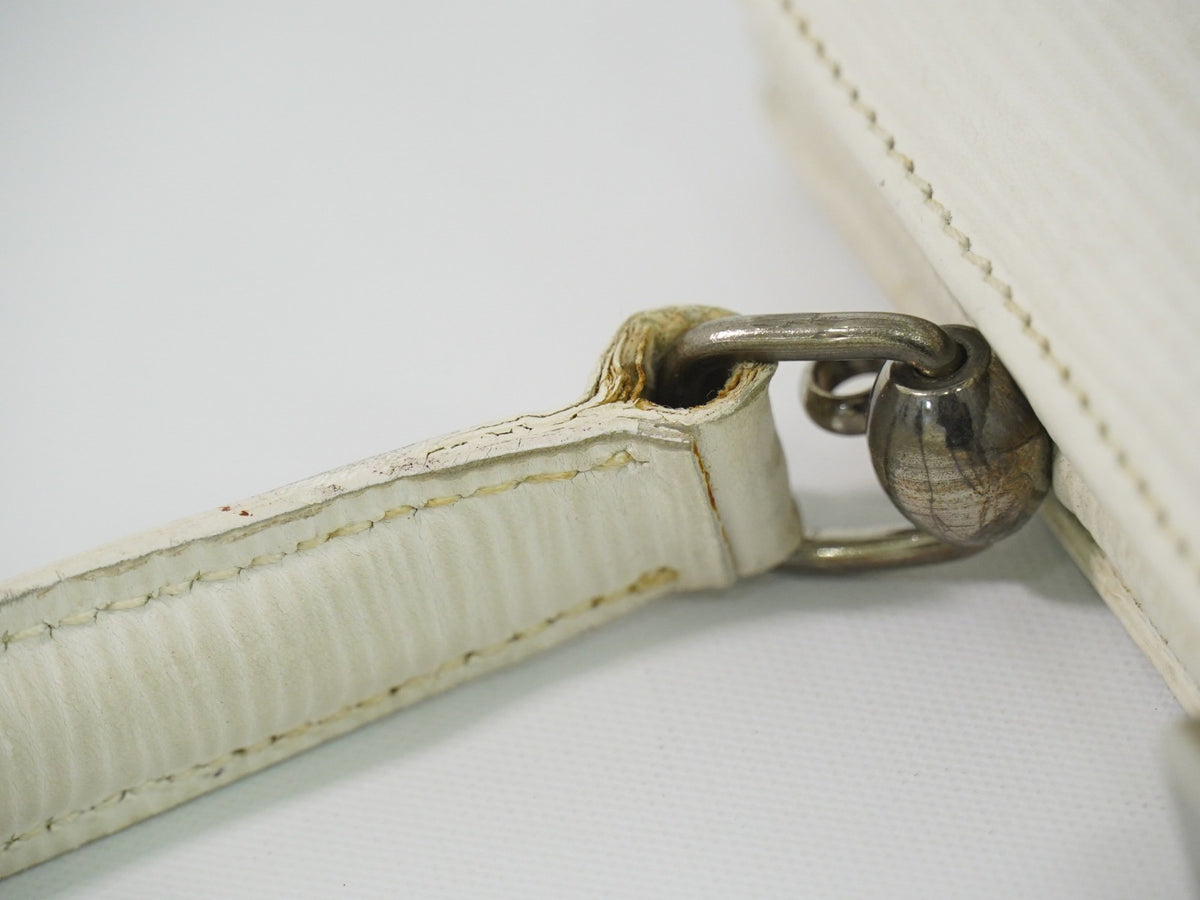 Fendi Vintage Handbag Leather, White, Leather, Handbag