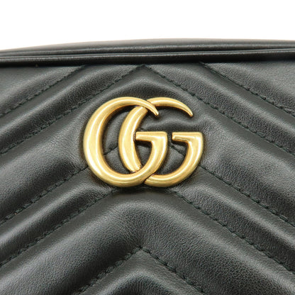 Gucci GG Marmont Matelasse Leather, Black, Leather, Shoulder Bag