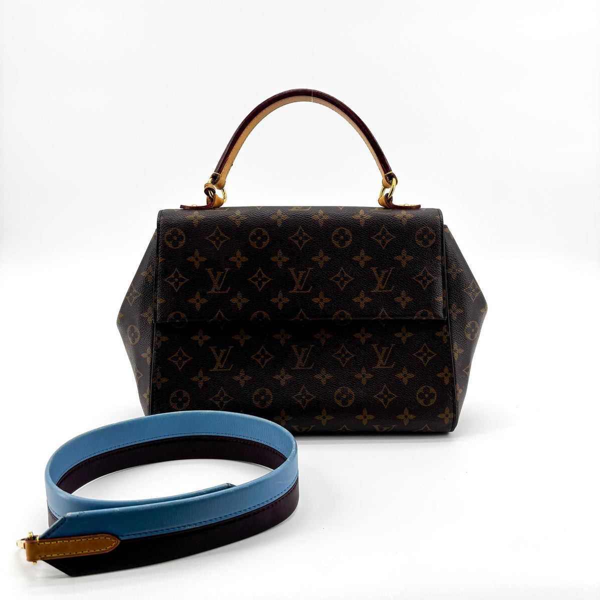 Louis Vuitton Cluny Top Handle Monogram Canvas, Brown, Canvas, Handbag