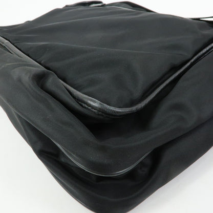 Prada Buckle Messenger Tessuto, Black, Nylon, Handbag