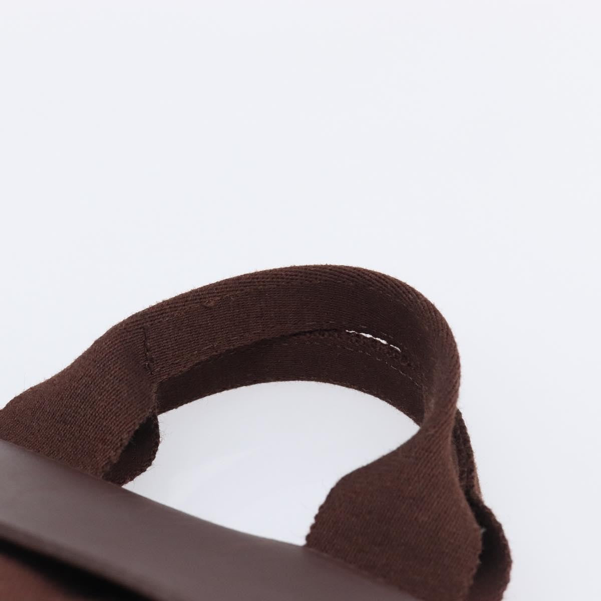 Hermes Valparaiso Toile and Leather, Brown, Canvas, Handbag