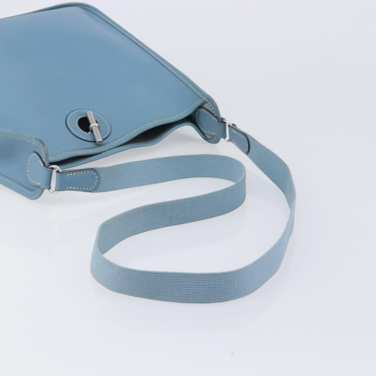 Hermes Vespa Courchevel, Blue, Leather, Shoulder Bag