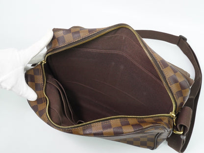 Louis Vuitton Shelton Messenger Damier Ebene, Brown, Canvas, Shoulder Bag