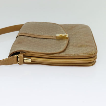 Celine Vintage Macadam Canvas and Leather, Beige, Canvas, Shoulder Bag