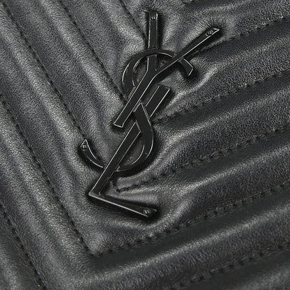 Saint Laurent Vinyle Round Camera Matelasse Chevron Leather, Black, Leather, Crossbody Bag