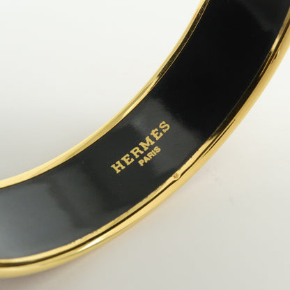 Hermes Bangle Printed Enamel, Red, Gold Plated, Bracelet