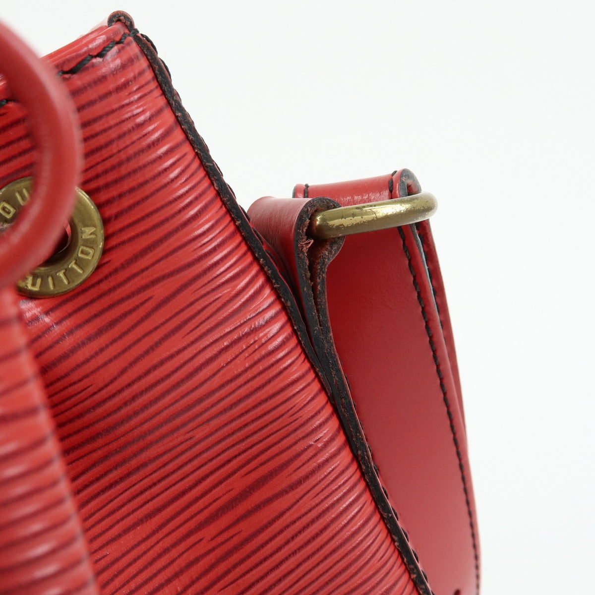 Louis Vuitton Petit Noe Epi Leather, Red, Leather, Handbag