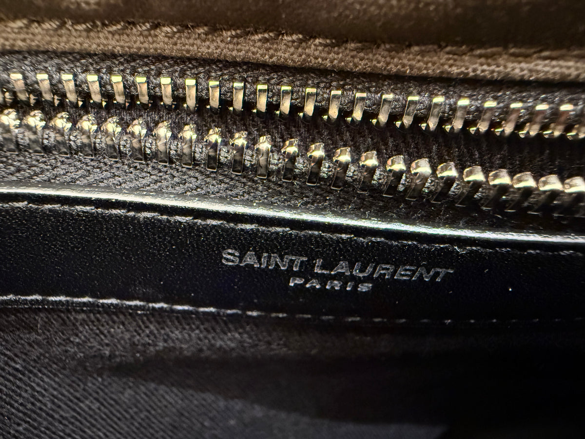 Saint Laurent Niki Messenger Nylon, Gray, Nylon, Crossbody Bag