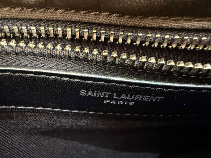 Saint Laurent Niki Messenger Nylon, Gray, Nylon, Crossbody Bag