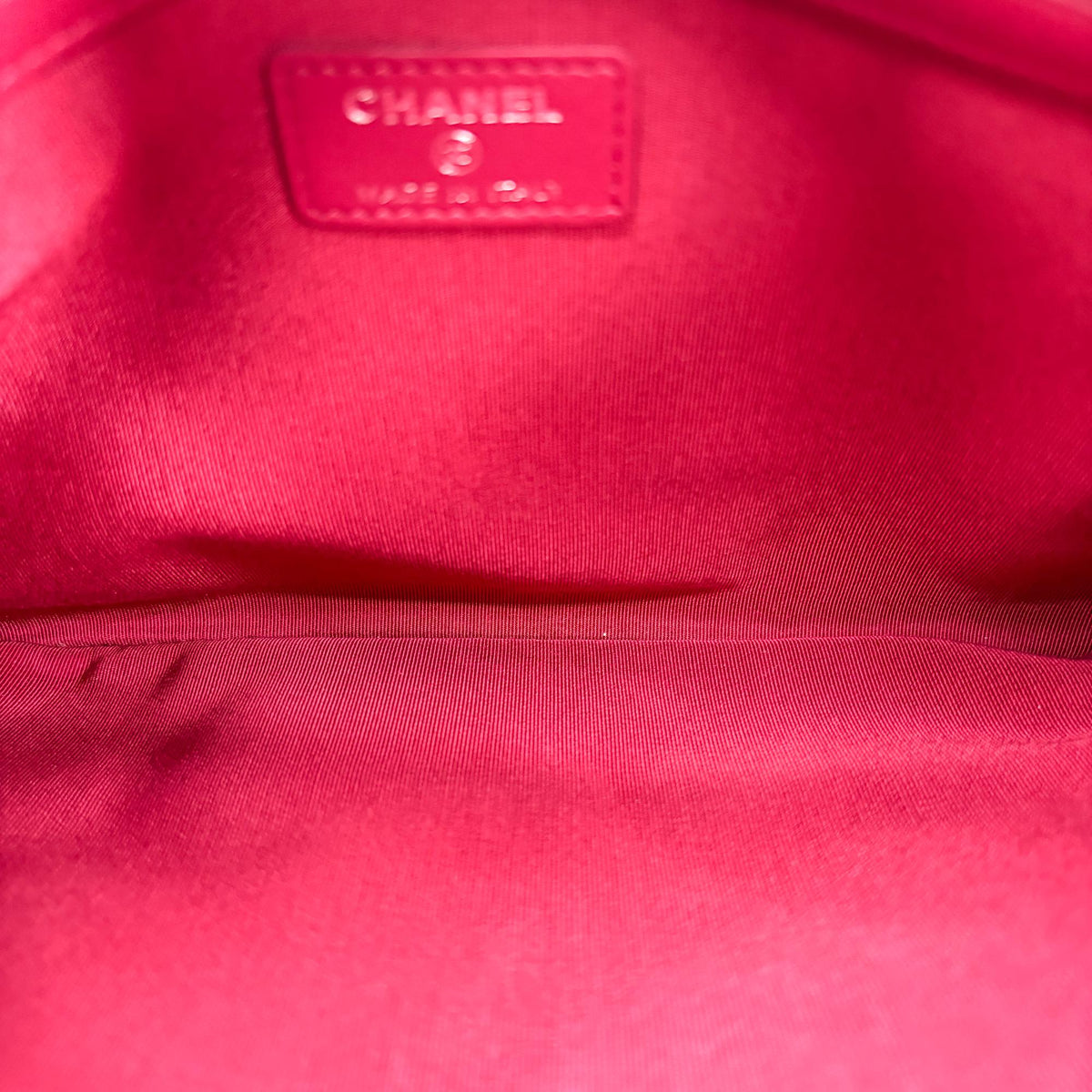 Chanel Gabrielle O Case Clutch Quilted Aged Calfskin, Black, Leather, Clutch