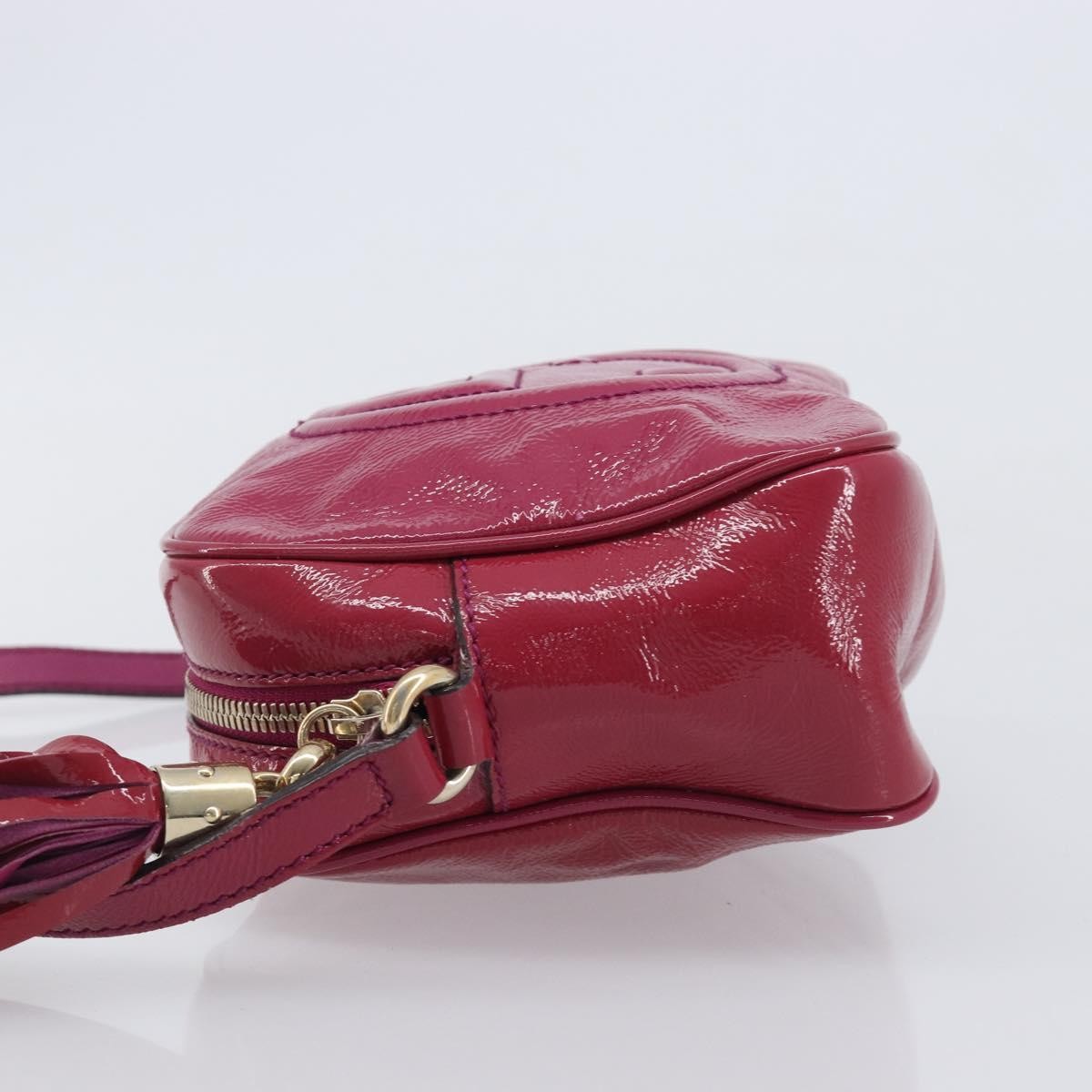 Gucci Soho Disco Patent, Pink, Patent Leather, Crossbody Bag