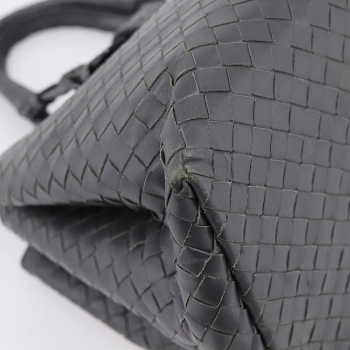 Bottega Veneta Roma Intrecciato Nappa, Gray, Leather, Handbag