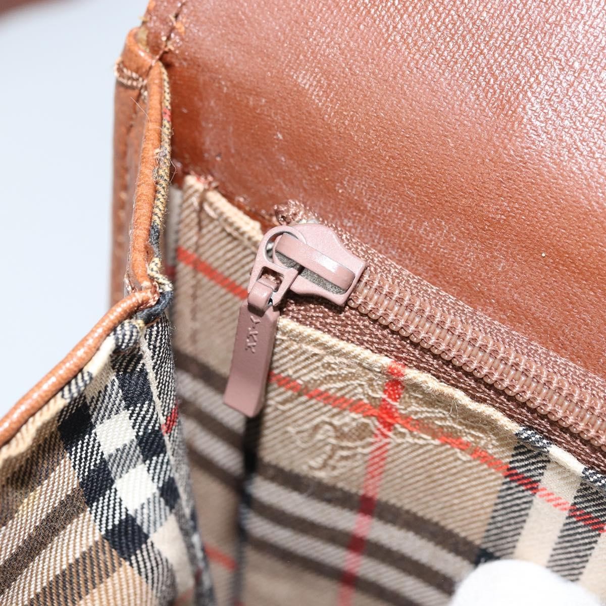 Burberry Flap Shoulder Leather, Brown, Leather, Shoulder Bag