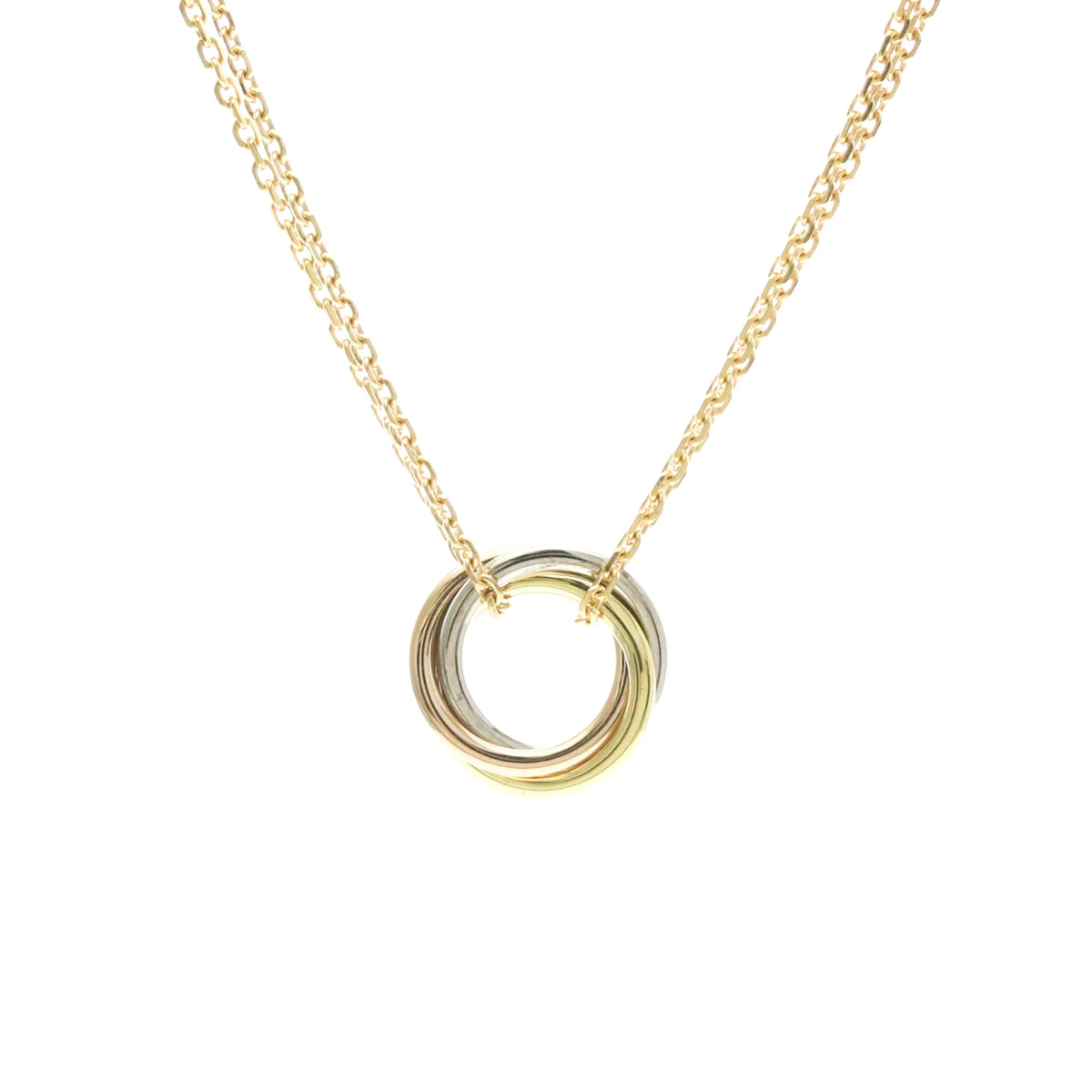 Cartier Trinity Choker 18K Tricolor Gold, Gold, Gold, Necklace