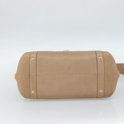 Salvatore Ferragamo Sofia Rainbow Saddle Leather, Beige, Leather, Handbag