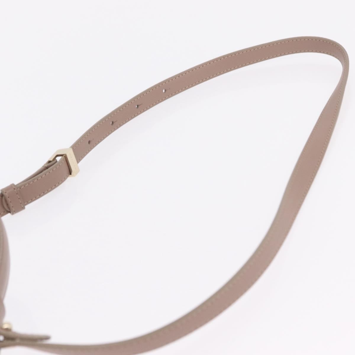 Bvlgari Signature Top Handle Leather, Beige, Leather, Handbag
