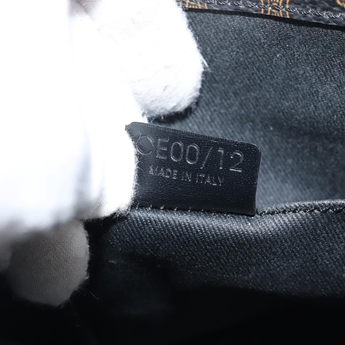 Celine Vintage Macadam Canvas and Leather, Black, Canvas, Handbag