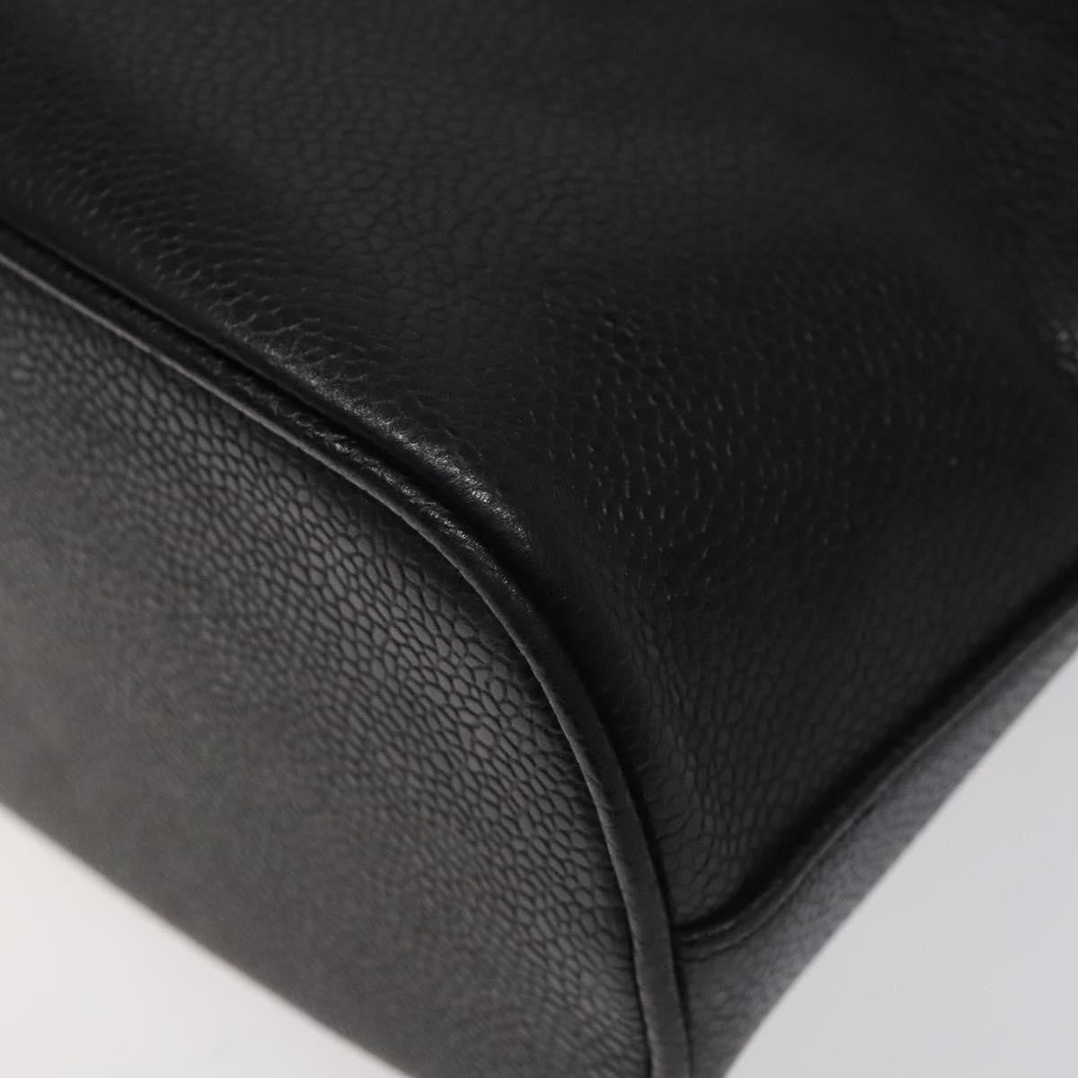Chanel Vintage CC Dome Caviar, Black, Calfskin, Handbag