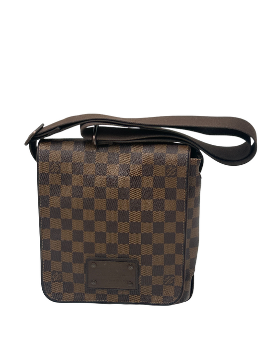 Louis Vuitton Brooklyn Handbag Damier, Brown, Canvas, Crossbody Bag