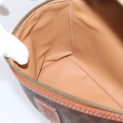 Celine Top Handle Vanity Box Triomphe Coated Canvas, Brown, Canvas, Handbag