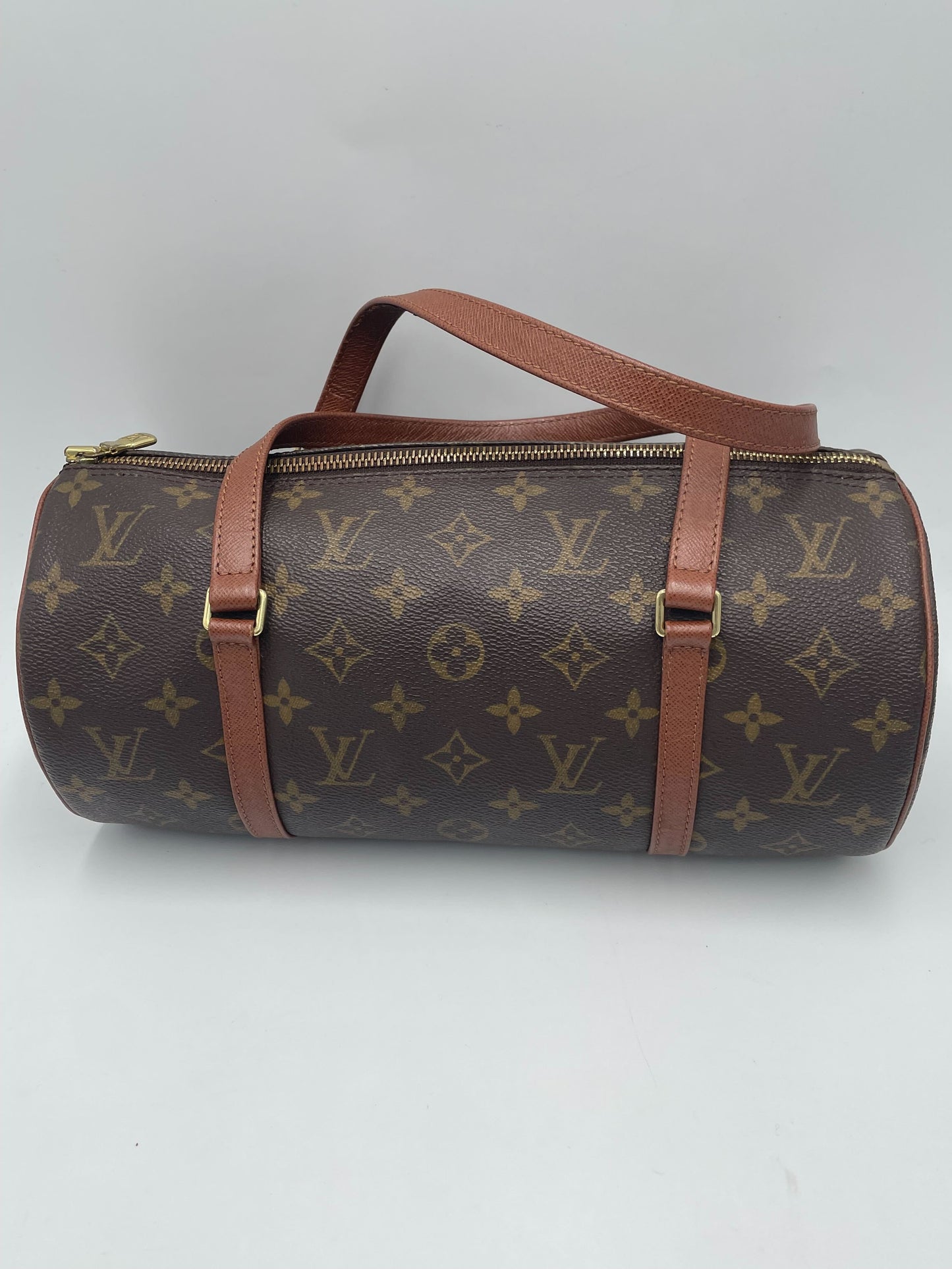 Louis Vuitton Papillon Handbag Monogram Canvas, BROWN, CANVAS, Shoulder bag