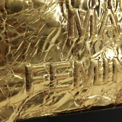 Chanel Feminine Crinkled Leather, Gold, Leather, Clutch