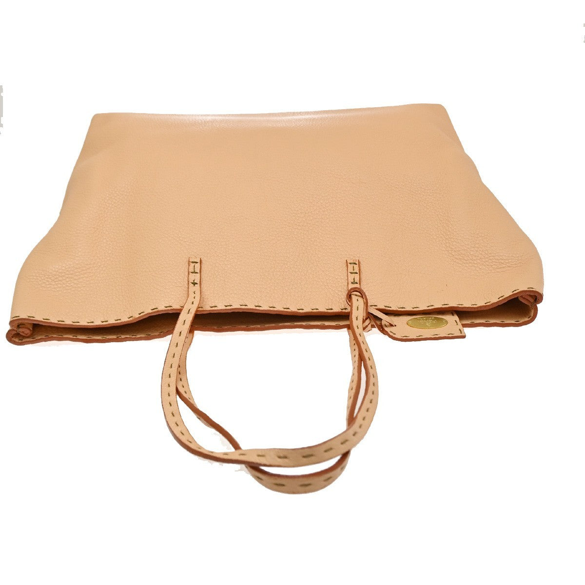 Fendi Roll Tote Selleria Leather, Orange, Leather, Tote Bag