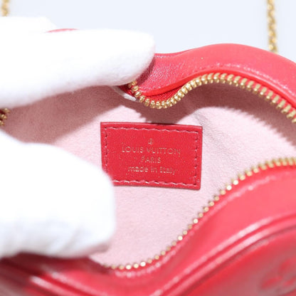 Louis Vuitton Coeur Heart on Chain Monogram Embossed Lambskin, Red, Leather, Clutch