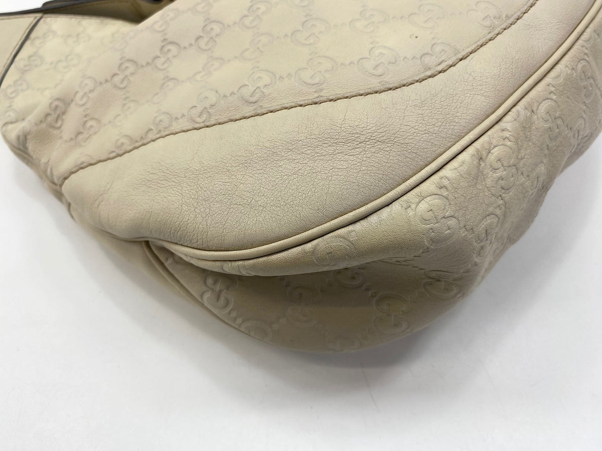 Gucci Charlotte Guccissima Leather, Beige, Leather, Tote Bag