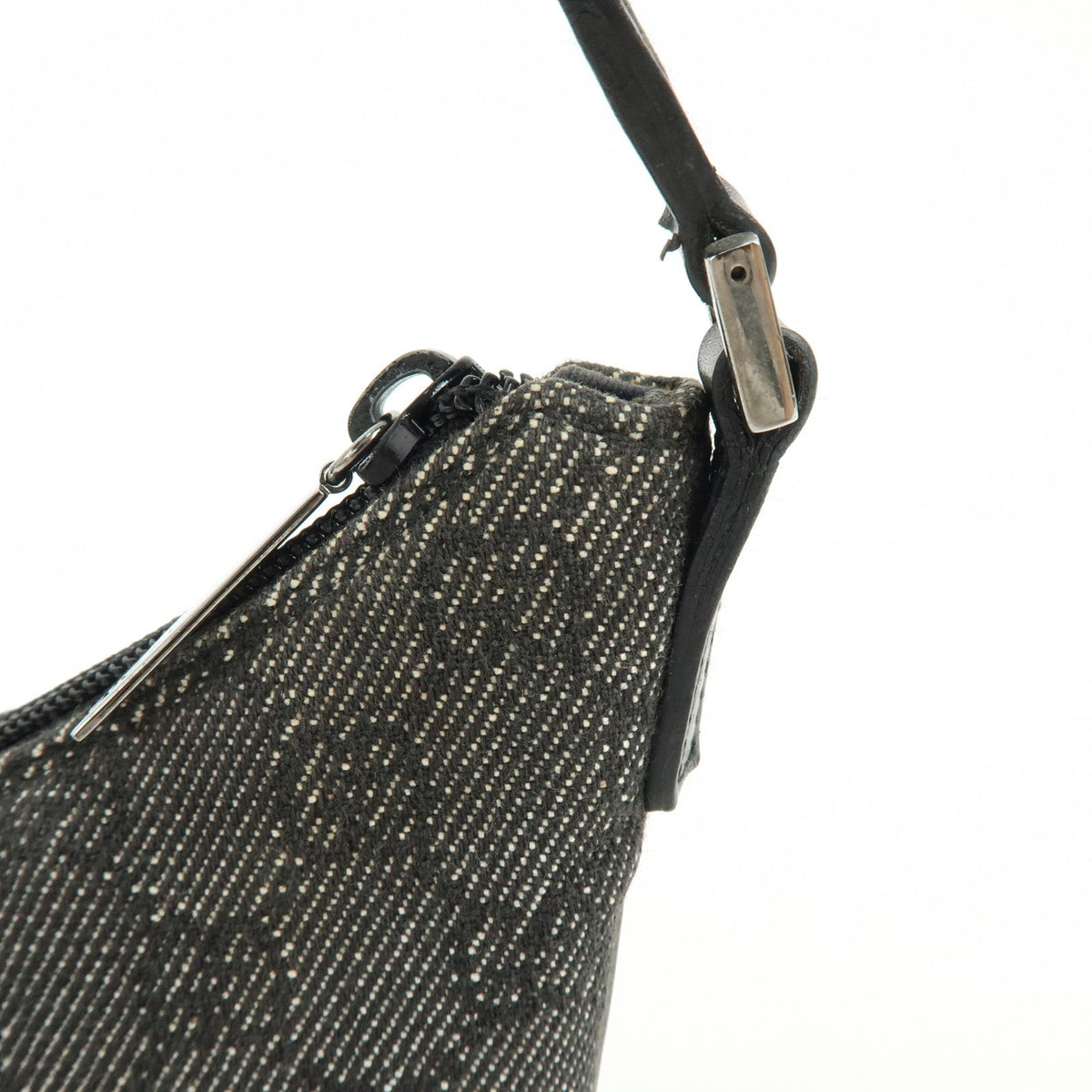 Gucci Horsebit Slim GG Denim with Leather, Black, Leather, Shoulder Bag