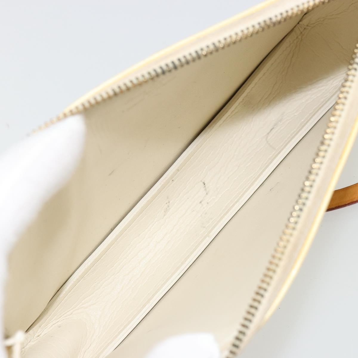 Louis Vuitton Lexington Pochette Monogram Vernis, Beige, Patent Leather, Clutch
