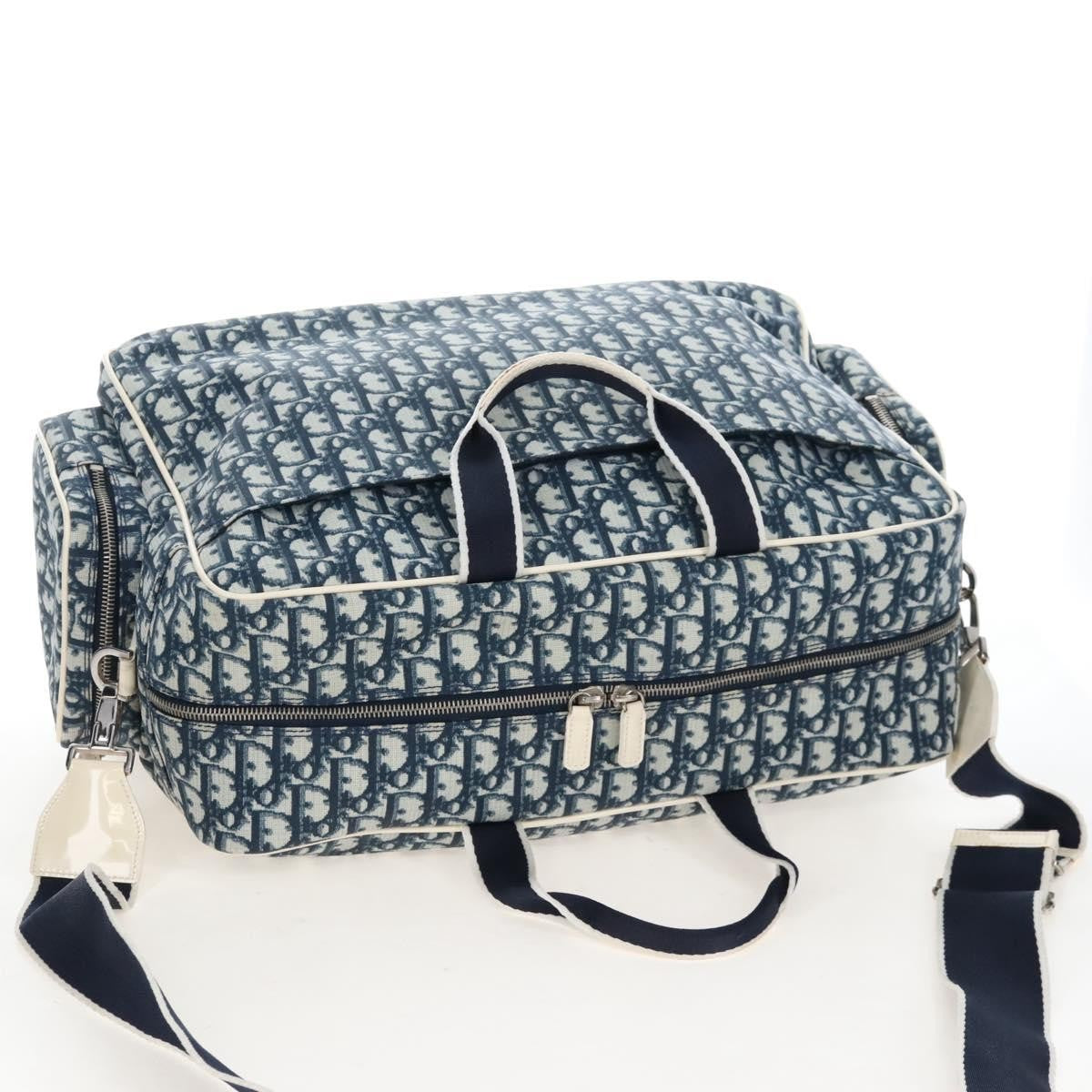 Christian Dior Vintage Girly Boston Diorissimo Canvas, Navy, Canvas, Handbag