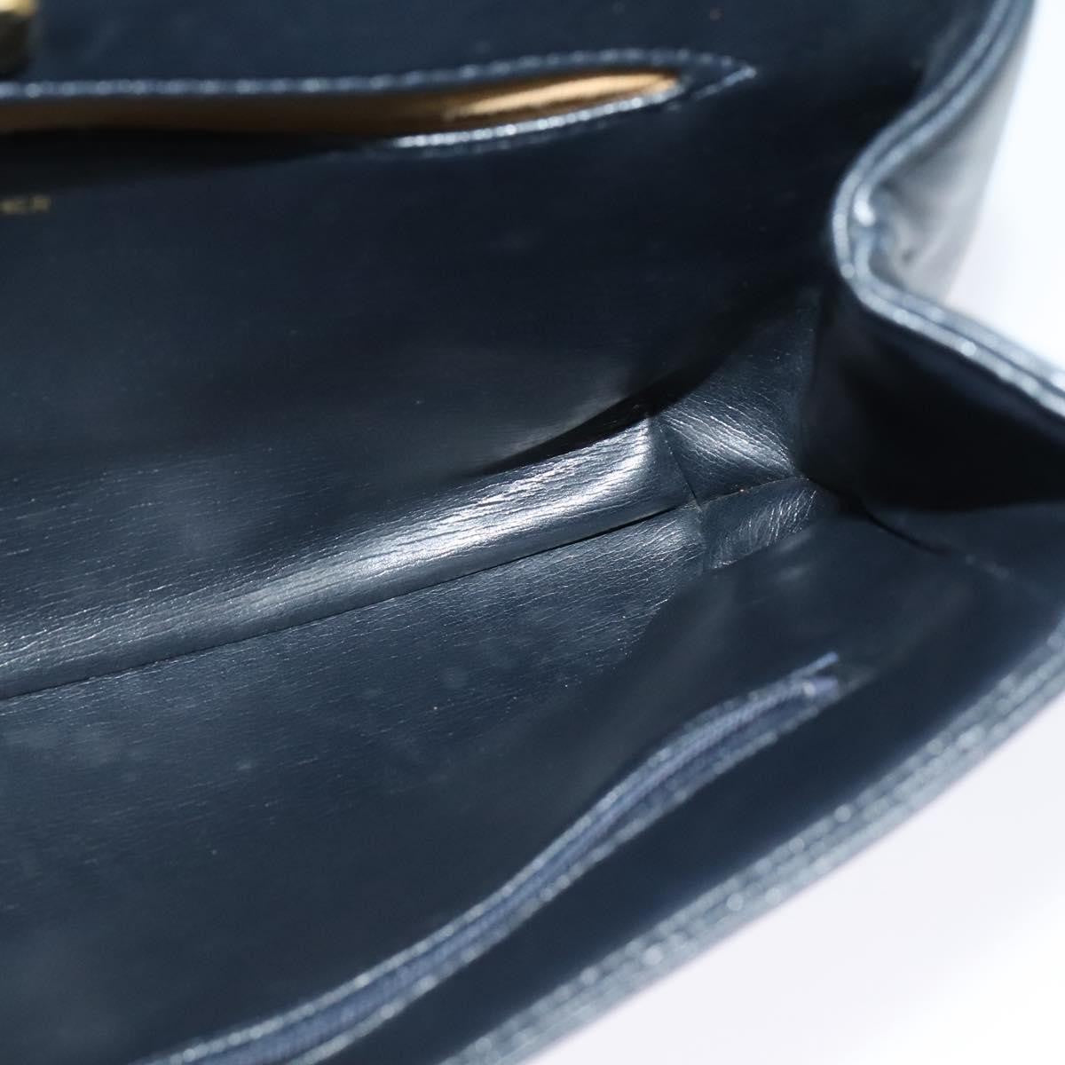 Givenchy Vintage 4G Leather, Navy, Leather, Shoulder Bag