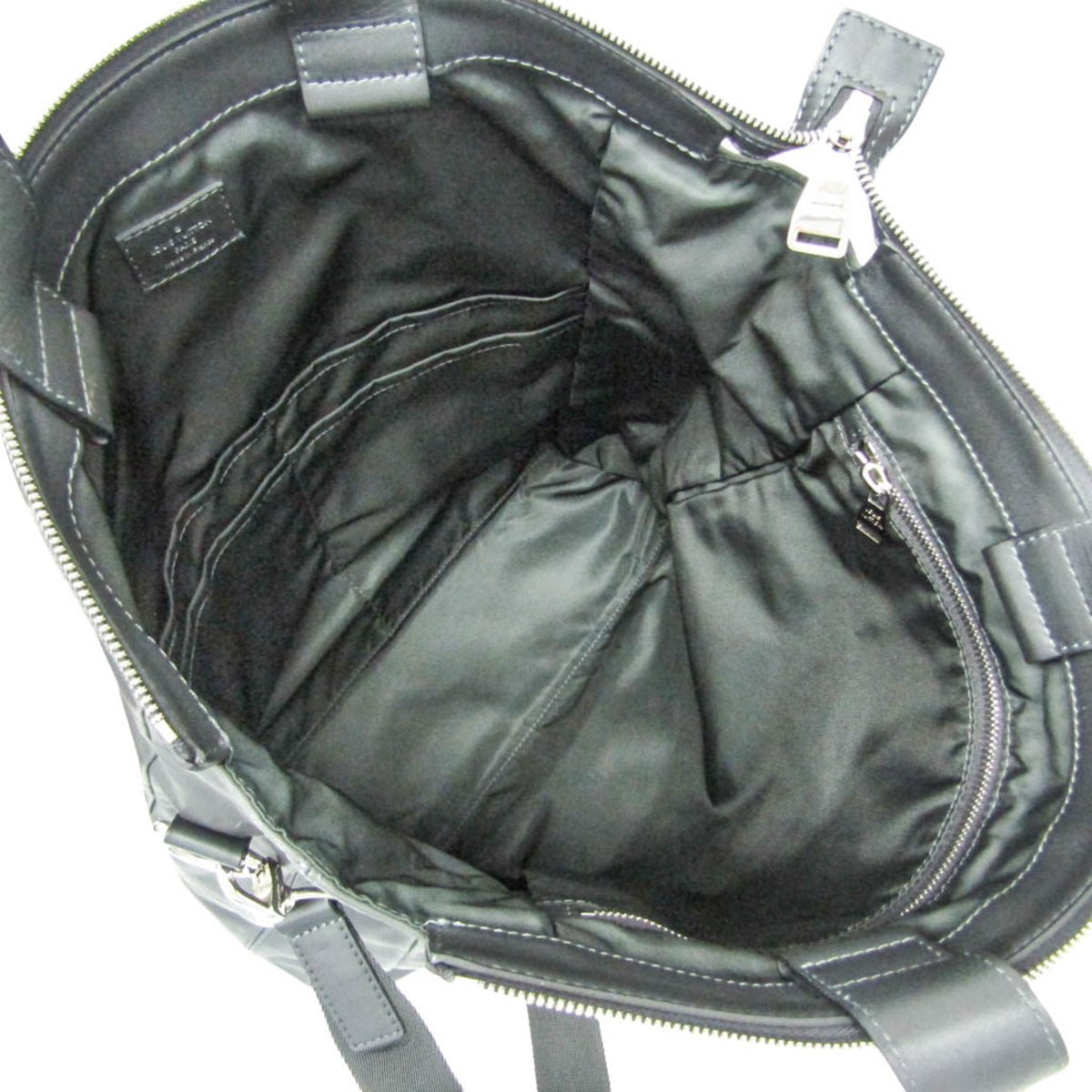 Louis Vuitton V Line Move Gaston Leather, Gray, Leather, Handbag