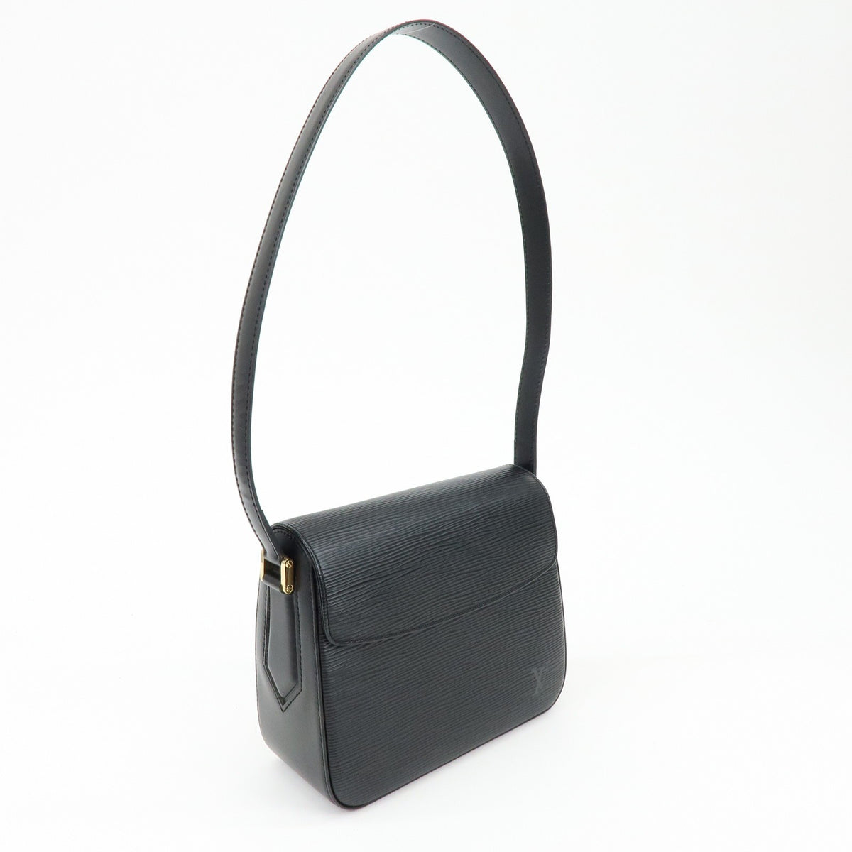 Louis Vuitton Buci Epi Leather, Black, Leather, Handbag