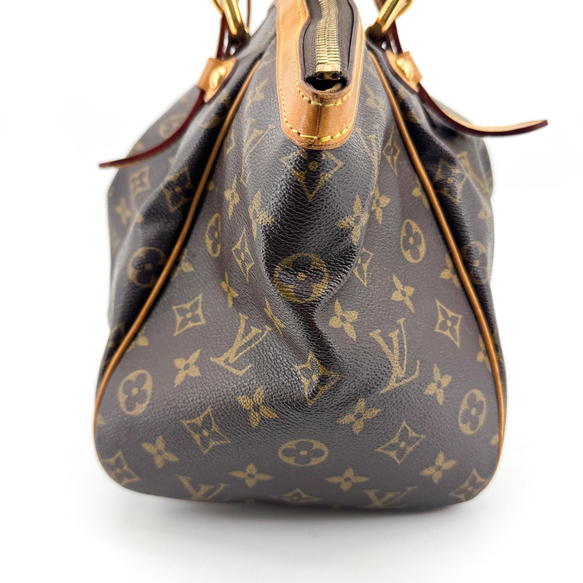 Louis Vuitton Palermo Monogram Canvas, Brown, Canvas, Handbag