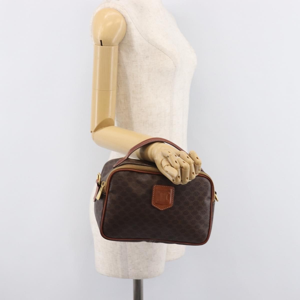 Celine Vintage Handbag Toile Céline, Brown, Canvas, Handbag