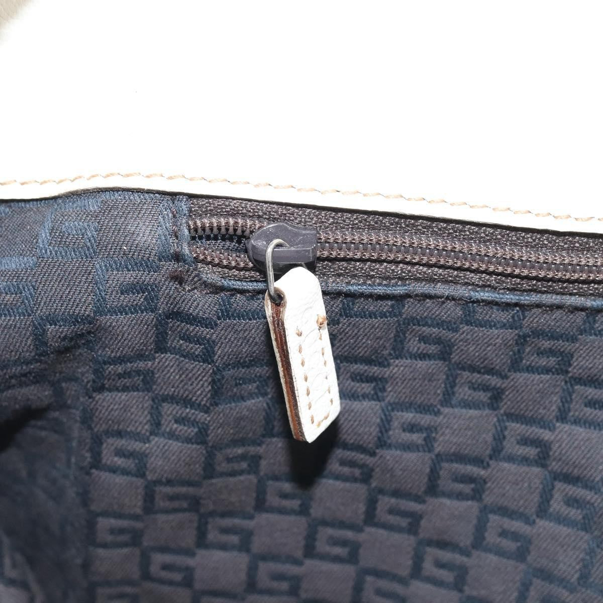 Gucci Vintage Leather, White, Leather, Handbag