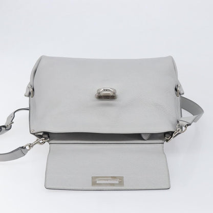 Salvatore Ferragamo Sofia Satchel Leather, Gray, Leather, Handbag