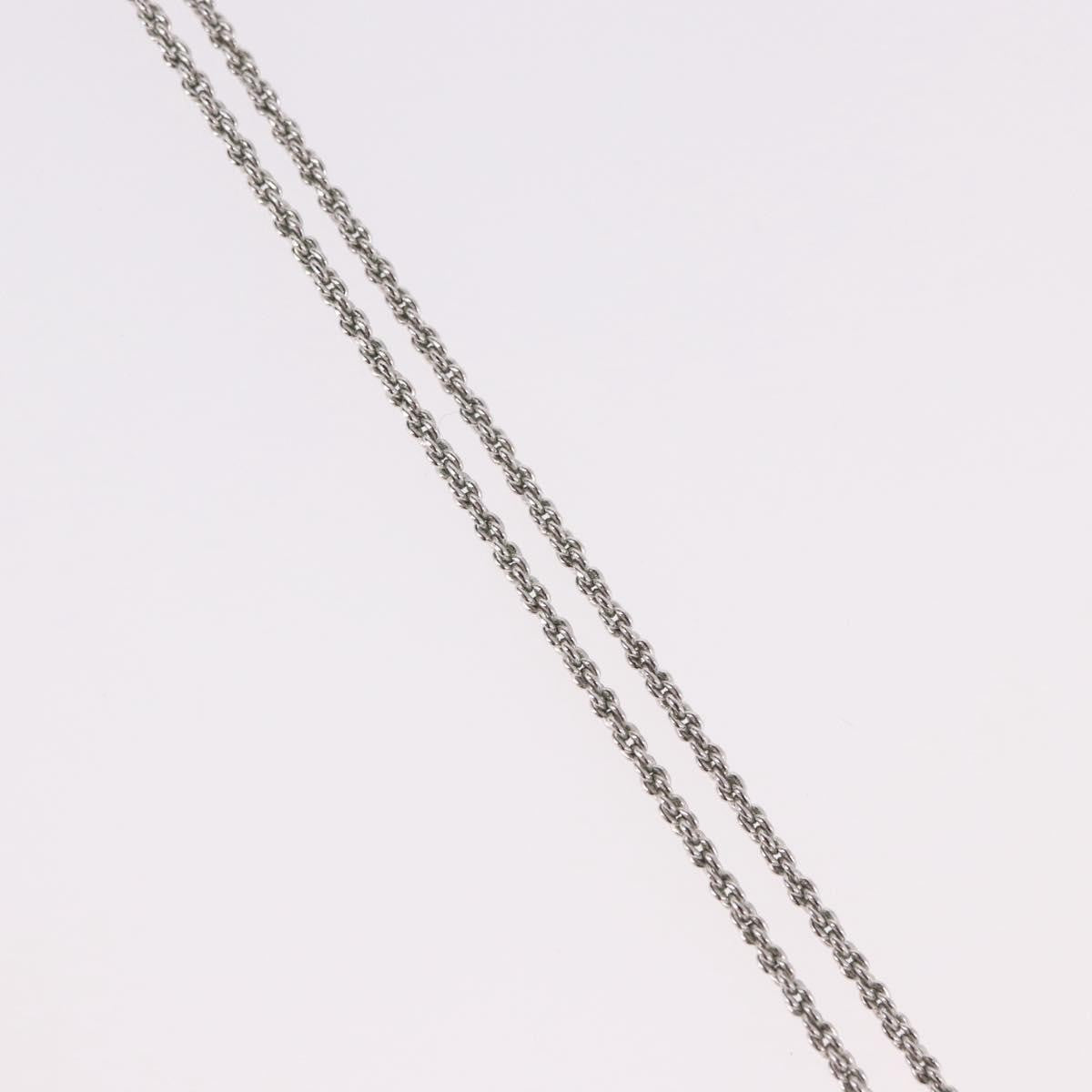 Christian Dior VIntage Circle Pendant Metal, Silver, Metal, Necklace