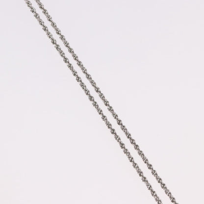 Christian Dior VIntage Circle Pendant Metal, Silver, Metal, Necklace