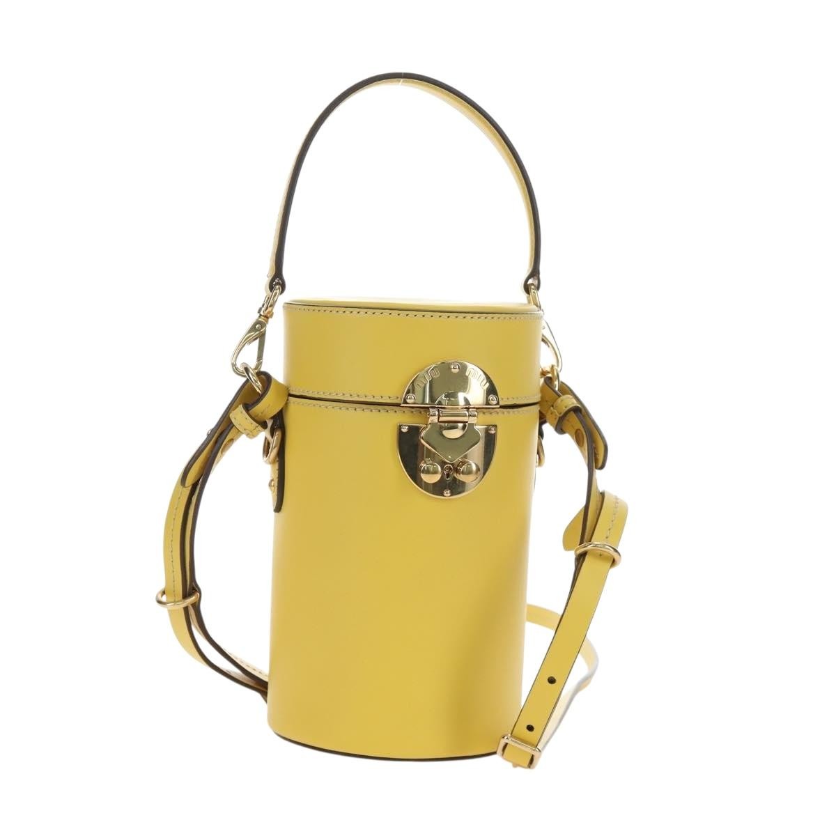 Miu Miu Vintage Leather, Yellow, Leather, Handbag