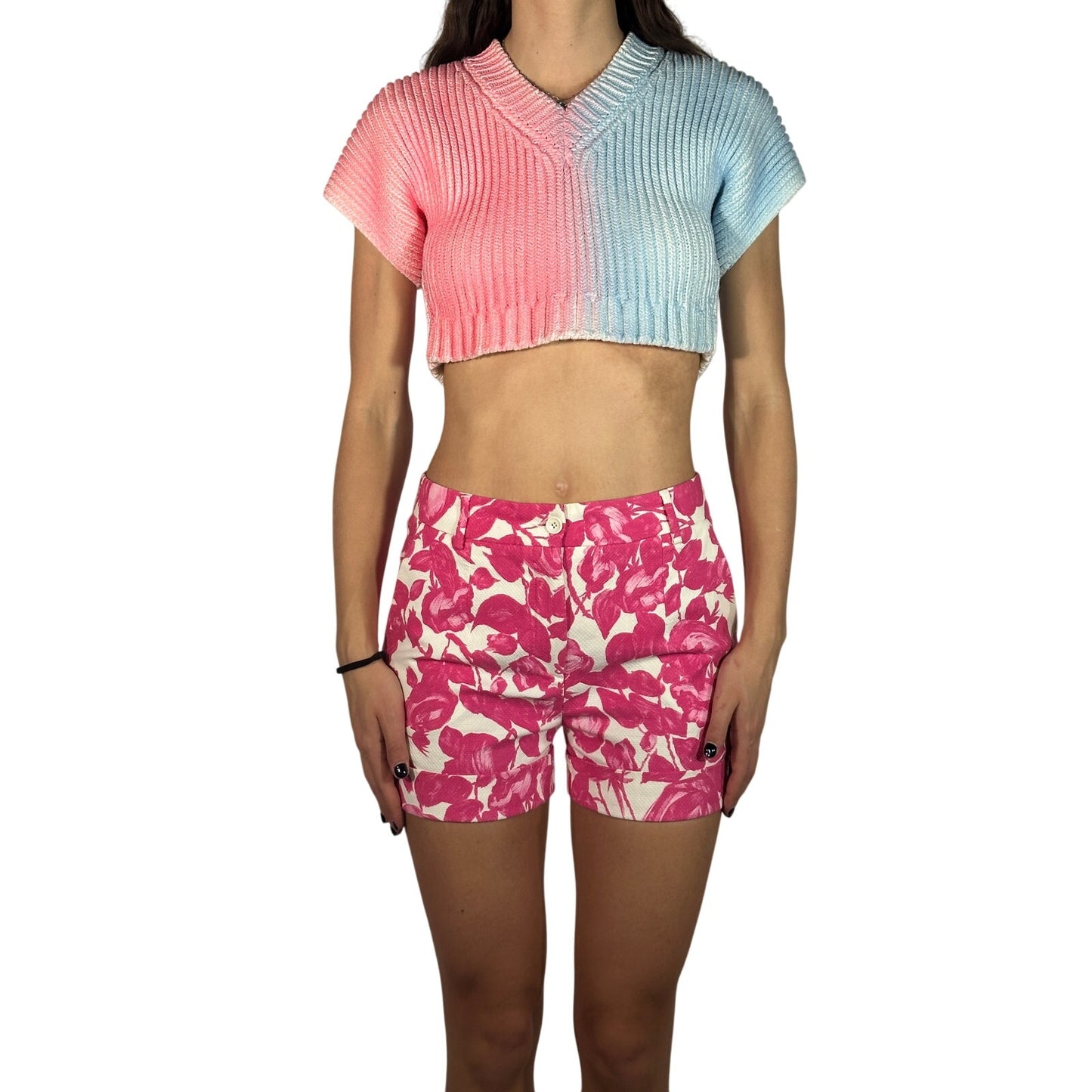 JACQUEMUS Ribbed Cropped Sweater Top