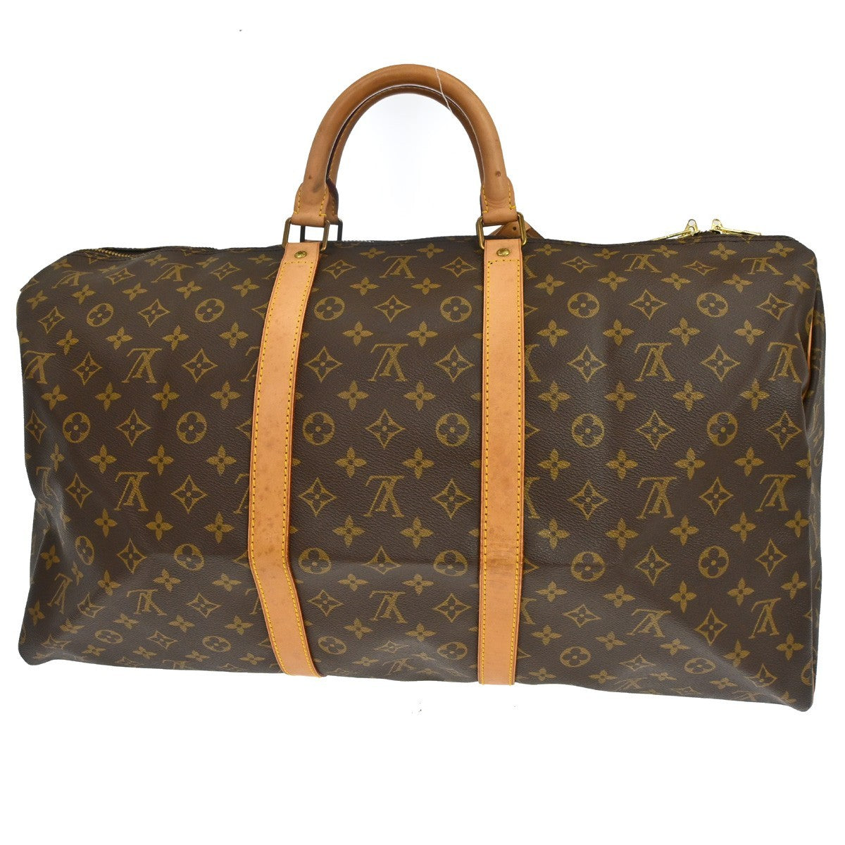 Louis Vuitton Keepall Monogram, Brown, Canvas, Travel Bag