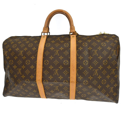 Louis Vuitton Keepall Monogram, Brown, Canvas, Travel Bag