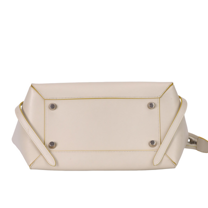 Celine Belt Calfskin, Beige, Calfskin, Handbag