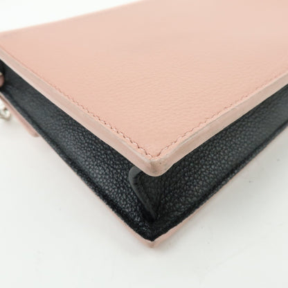 Louis Vuitton Mylockme Chain Pochette Leather, Pink, Leather, Clutch