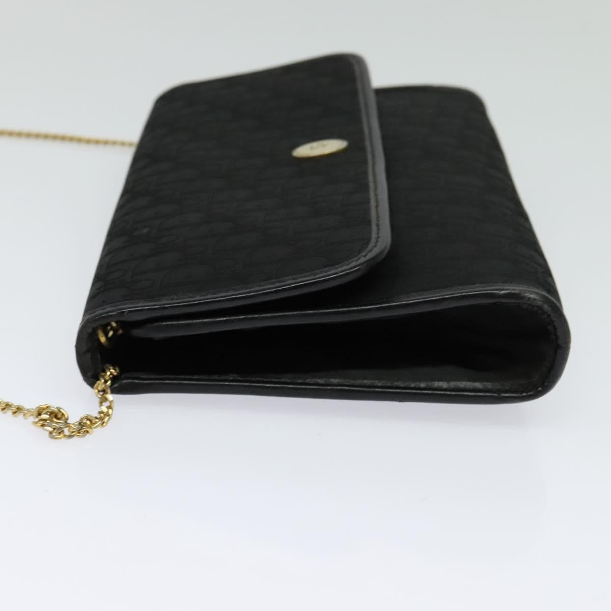 Christian Dior Vintage Trotter Flap Canvas, Black, Canvas, Shoulder Bag