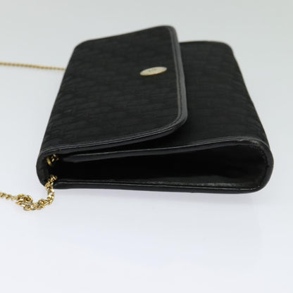 Christian Dior Vintage Trotter Flap Canvas, Black, Canvas, Shoulder Bag