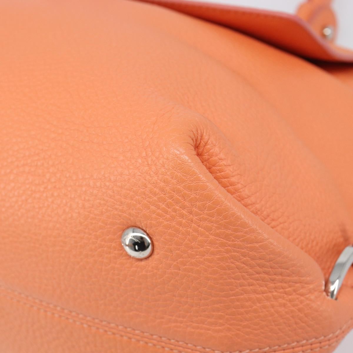 Salvatore Ferragamo Sofia Satchel Leather, Orange, Leather, Handbag